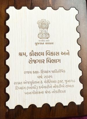 Divyang Shram, Skill Development and Employment Award