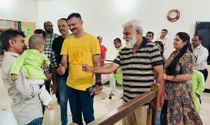 DIRECTOR OF SOCIAL SECURITY DEPARTMENT, GANDHINAGAR SHRI VIKRAMSINGHBHAI JADAV CELEBRATING DIWALI WITH DISABLED ORPHANS OF SAMPRAT SANSTHA.